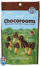 Meiji Chocorooms Chocolatey Cap with a Crispy Cracker 5oz (Peanut Free)