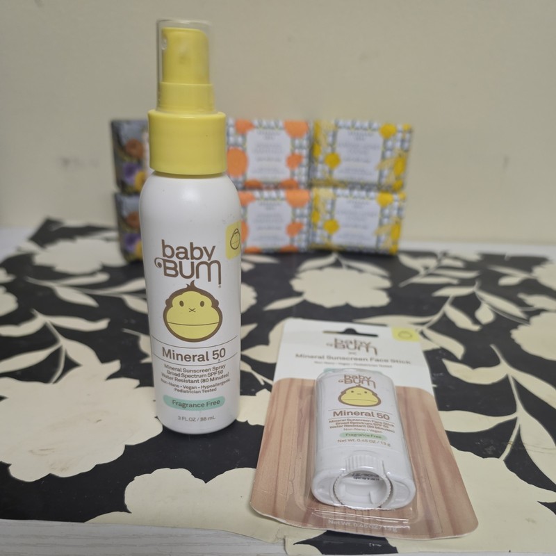 Baby Bum Mineral 50 SPF50 Sunscreen Spray, 3 oz, Exp: 11/26