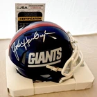 John Harbaugh signed New York Giants Color Rush mini helmet autographed JSA COA