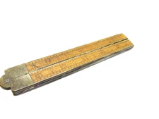 Y GOOD STANLEY NO. 62 24 INCH BRASS BOUND BOXWOOD CARPENTER'S RULE