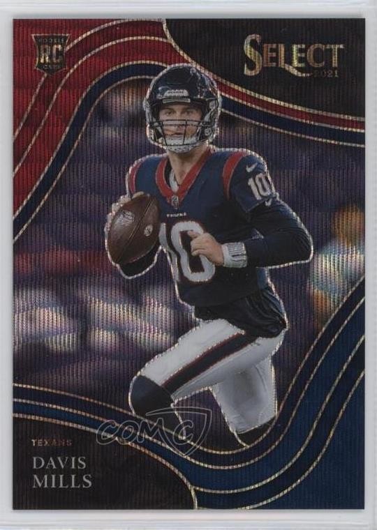 2021 Panini Select Field Level Tri-Color Prizm 46/75 Davis Mills Rookie RC x5u