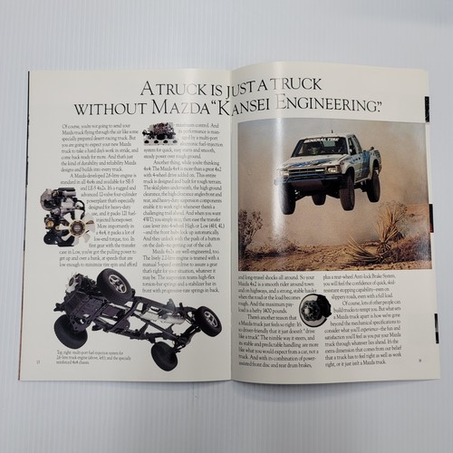 1990 Mazda Truck Brochure 4x4 Pickup SE-5 Cab Plus Dealer Sales Catalog - Picture 7 of 8