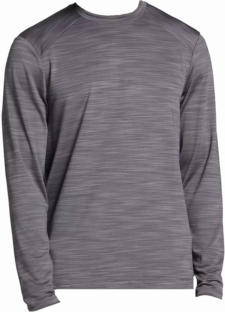 Мужская футболка DSG Mens Movement с длинным рукавом | Темно-серая Однотонная | Средняя