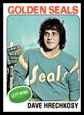 1975-76 Topps #156 Dave Hrechkosy California Golden Seals Rookie