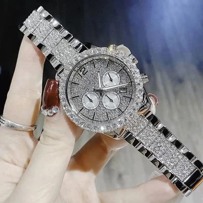 Michael Kors Layton Women s Silver Crystal Dial Watch MK6976 for sale online eBay