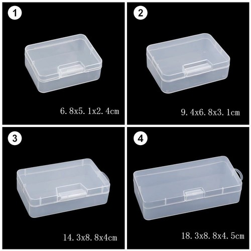 4 Sizes Small Square Clear Plastic Storage Box For Jewelry Diamond Embroidery - Picture 2 of 12