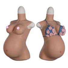 4/6/9Months Fake Pregnant Belly Silicone Breast Forms for Crossdresser Pregnancy