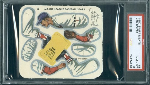 Ken Boyer #8 1957 Swift Meats card