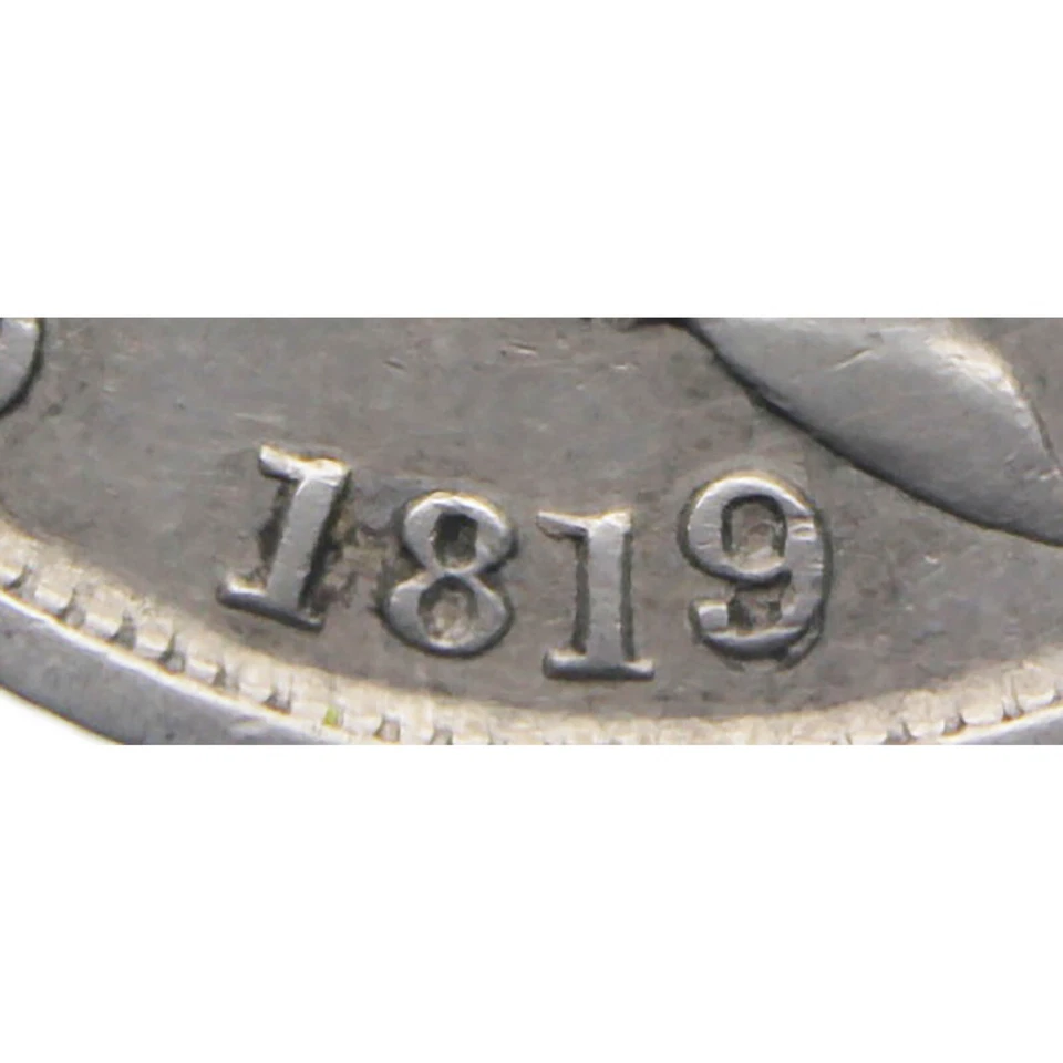 Rare 1819 over 3 Shilling George III Coin UK Silver (MO3506-) - Image 3 of 3