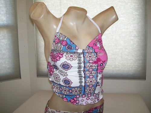 New Stripper Exotic Dancer Chains Mini Skirt & Drape Top Set S/M Stripperwear - Picture 4 of 7