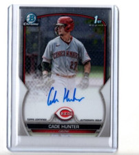 2023 Bowman Chrome Prospects Cade Hunter Autograph Rookie Card Cincinnati Reds
