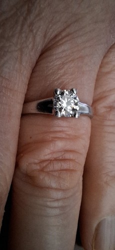 Diamond Ring GIA Certified E Colour! Platinum Solitaire Ring Hallmarked Size K/L - Picture 8 of 13