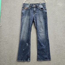 Cody James Jeans 31WX30L Blue Bootcut Embroidered Logo Cotton Spandex