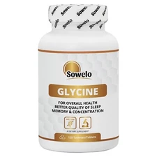Glycine 750mg Tablets – Free Form Amino Acid for Sleep & Recovery – Sowelo