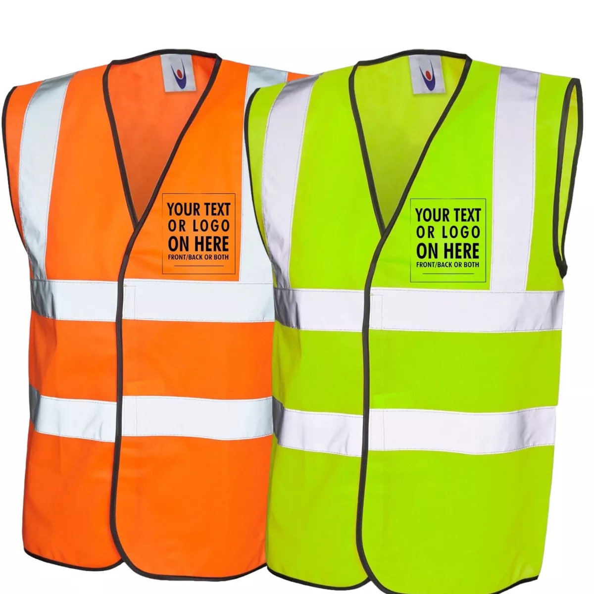 CUSTOM HI VIS VEST PRINTED PERSONALISED HI VIZ HIGH VIS SAFETY VEST WAIST COAT