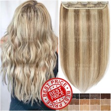 THICK One Piece Clip in 100 Real Remy Human Hair Extensions 3/4 Full Head Ombre