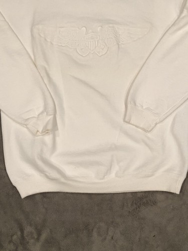 US ARMY Aviator Wings Pilot Embossed SWEATER Gildan Large Sweatshirt West Point - Picture 3 of 6