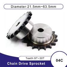 04C Chain Drive Sprocket 10-30Teeth Sprocket Wheel A3 steel Diameter 21.5 63.5mm