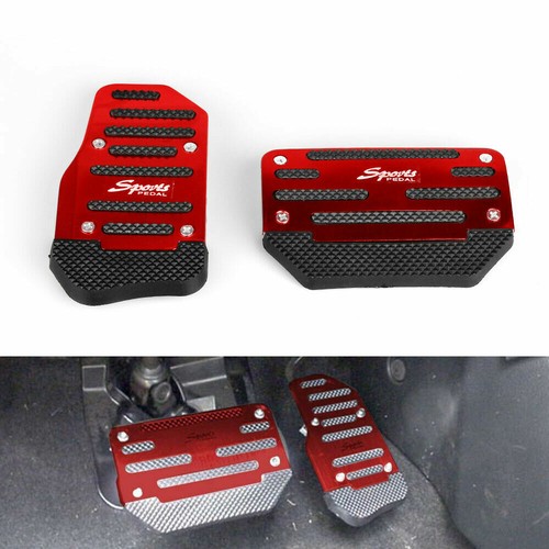 Automático Universal 2pcs Red Car Auto Racing Pedal Freno Gas Pad Cubierta de aluminio - Imagen 10 de 10