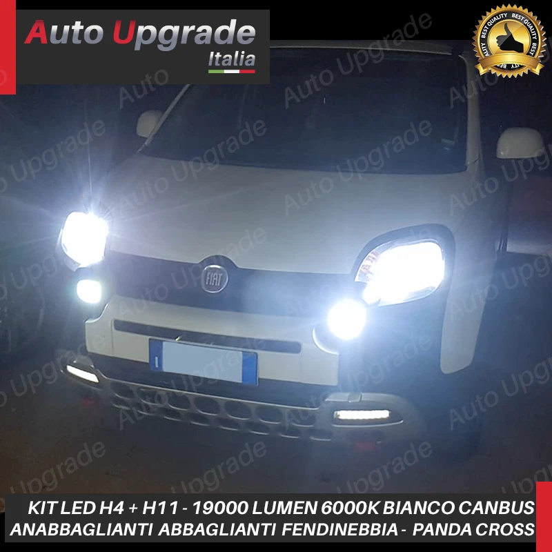 KIT FULL LED PER FIAT PANDA CROSS ANABBAGLIANTI ABBAGLIANTI FENDINEBBIA 6000K - Immagine 2 di 4