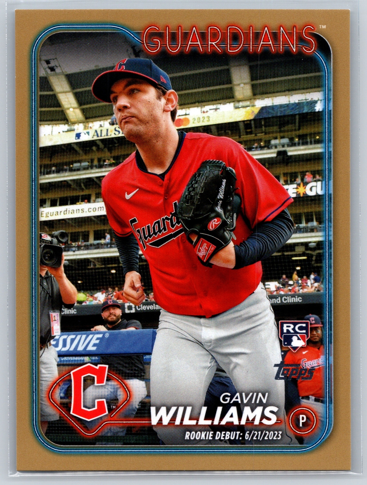2024 Topps Update #US294 Gavin Williams Gold #/2024