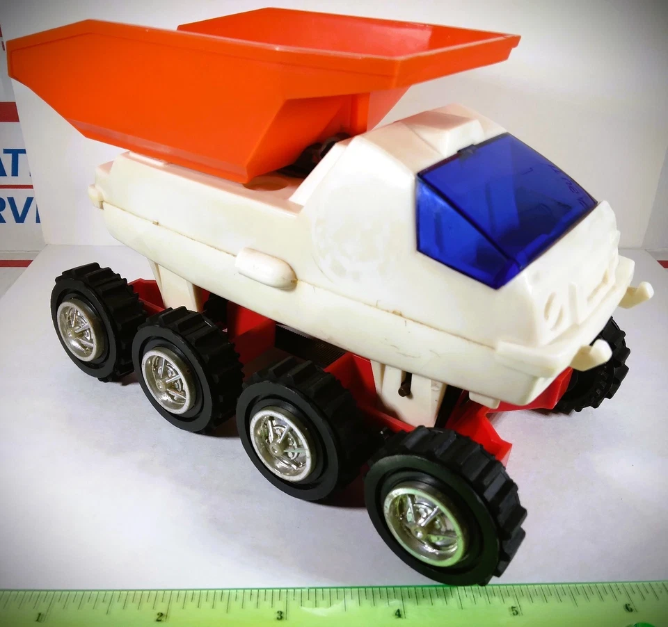 🚀🌕 Camión de volteo TOMY MOON EXPLORER LUNAR años 70 juguete espacial a batería JAPÓN Foto 2 de 4