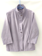 Ladies Bhs Faux Suede Heather Fully-lined Jacket Stand-up Collar. Size 10.