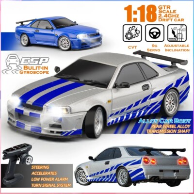 1/18 RC Drifting Car 2.4GHz RWD with Gyroscope on-Road Shell Remote Control Cars