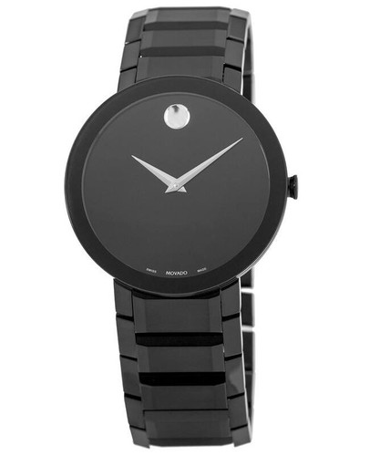 New Movado Sapphire Full Black PVD Men's Watch 0607179 - Picture 1 of 3