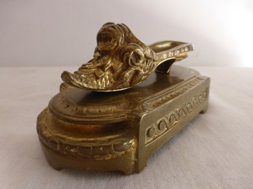 Ancien presse-papier bronze. Escarpin. Chaussure Shoe Paperweight. Clipboard - Picture 3 of 8