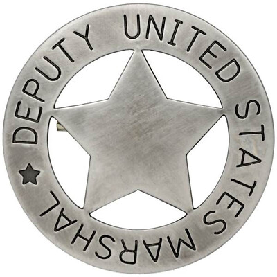 Western Old West Lawman Deputy United States Marshal Badge Style 1 Neu