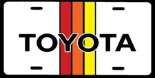 New Custom Retro Toyota Inspired License Plate WHITE