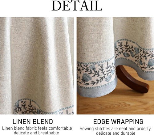 67-Inch Durable Floral Tablecloth for Round Tables - Perfect for All Seasons - Picture 7 of 9