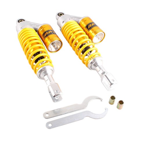 Paire D'amortisseurs Arrière Pour Moto 150cc-750cc - Longueur 340 Mm, Réglables - Pour Street Bike, ATV, Quad