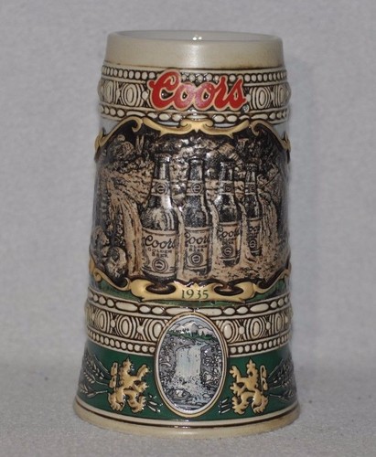 2 Coors beer steins, Beer Truck 1910 - 1989 & 1935 Print Advertisement 1990 518 - Picture 3 of 3