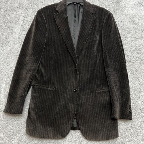 Dockers Suit Jacket Mens 42L Tan Brown Jacket Wide Wale Two Button
