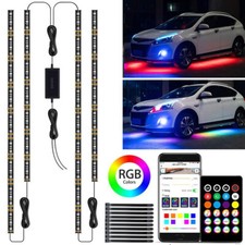 Rgb Led Strip Under Car Tube Underglow Lights Kit App Bluetooth Remote Control