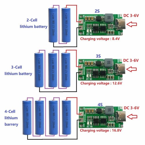 DIY 18650 21700 3,7V Bateria litowa Step-Up Boost LiPo Polimerowa ładowarka litowo-jonowa. - Zdjęcie 4 z 19