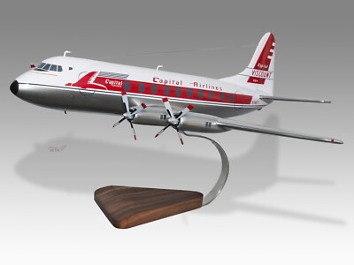 Vickers Viscount 700 Capital Airlines Mahogany Wood Handcrafted