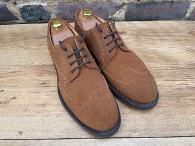 Church's Mens Shoes custom grade Suede Brogues UK F US EU  Dainite UK