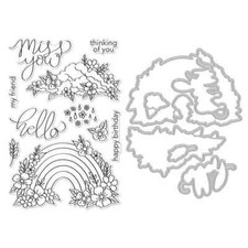 Hero Arts "FLORAL RAINBOW  CLOUDS" Stamps Only OR Stamp  Dies Bundle 2024