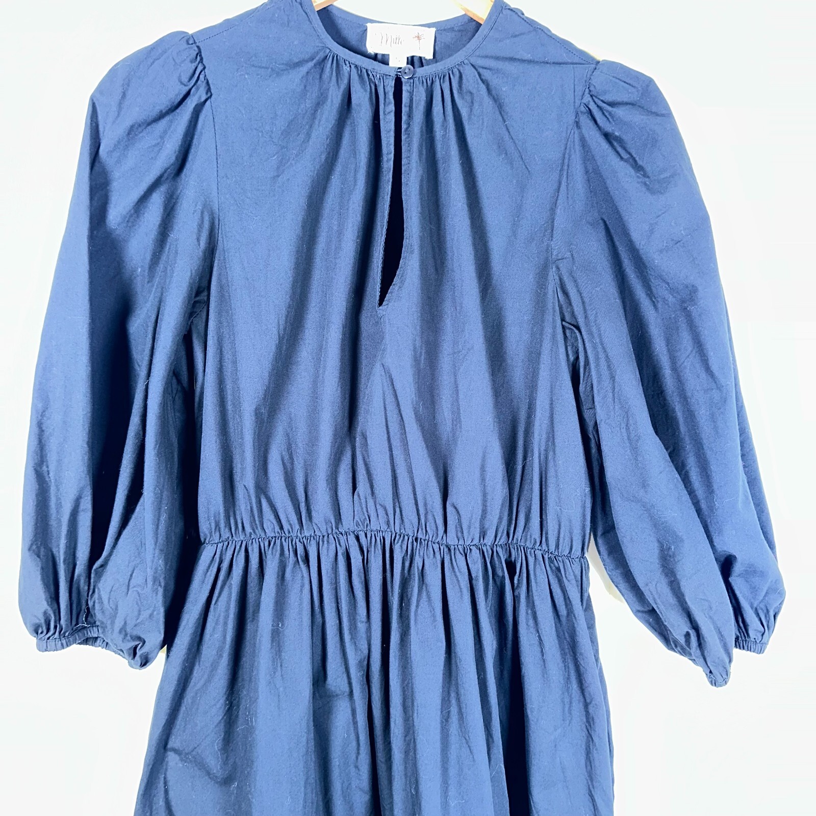 MILLE Resort and Travel Dress  Small Black Celeste 100% Cotton Dress Classic