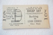 Leigh to Barking LMS Railway Train Ticket