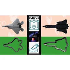 Airforce Cookie Cutter Set (SR-71, F-22)
