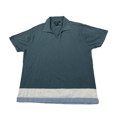 トップス 90~00s BANANA REPUBLIC fleece polo shirt BANANA REPUBLIC Knit Polo Shirt Men XL VTG 90s Y2k Blue