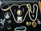 Vintage Lot Of 16 Costume Jewelry Pieces