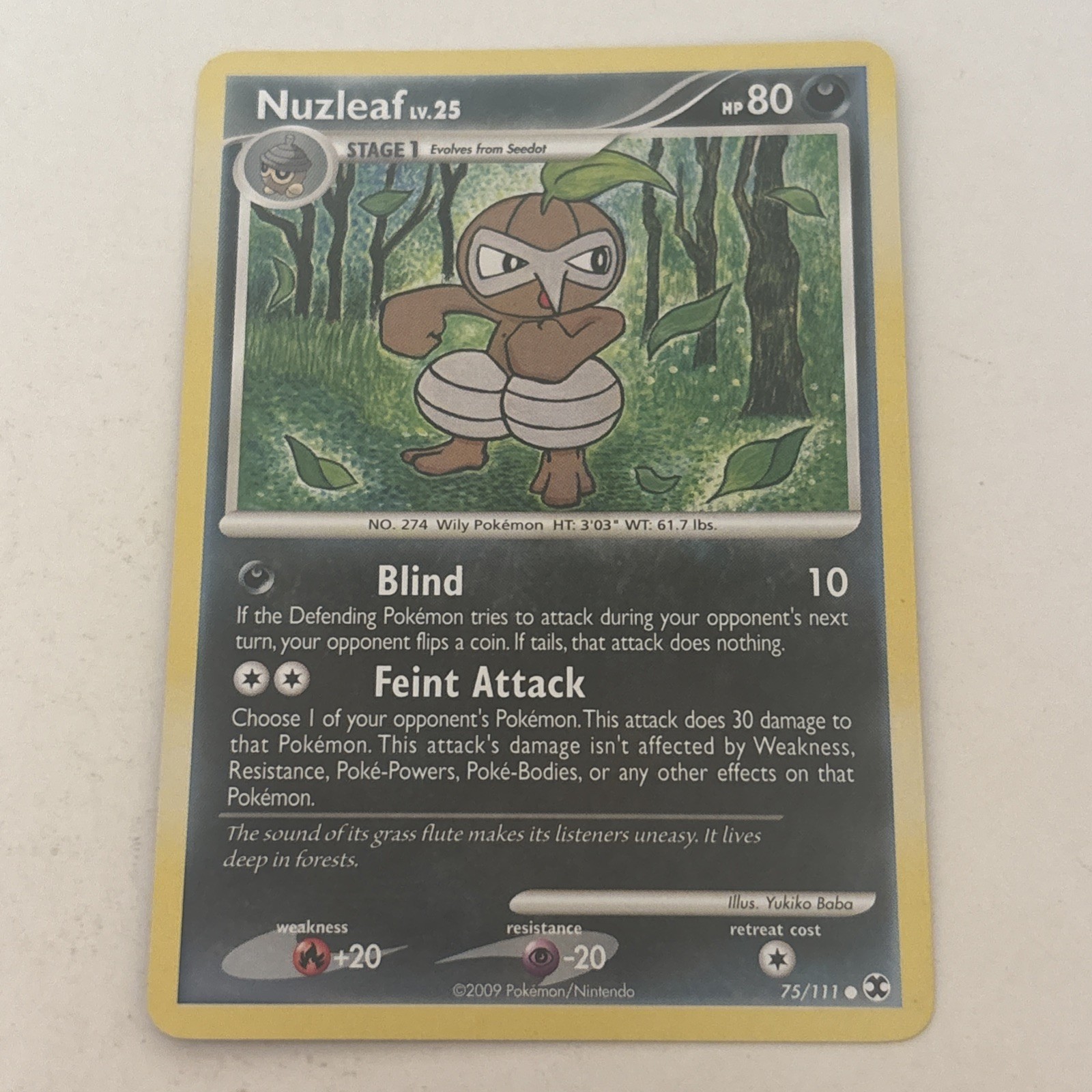 Nuzleaf 75/111 Regular Platinum Rising Rivals Pokemon Card TCG NM