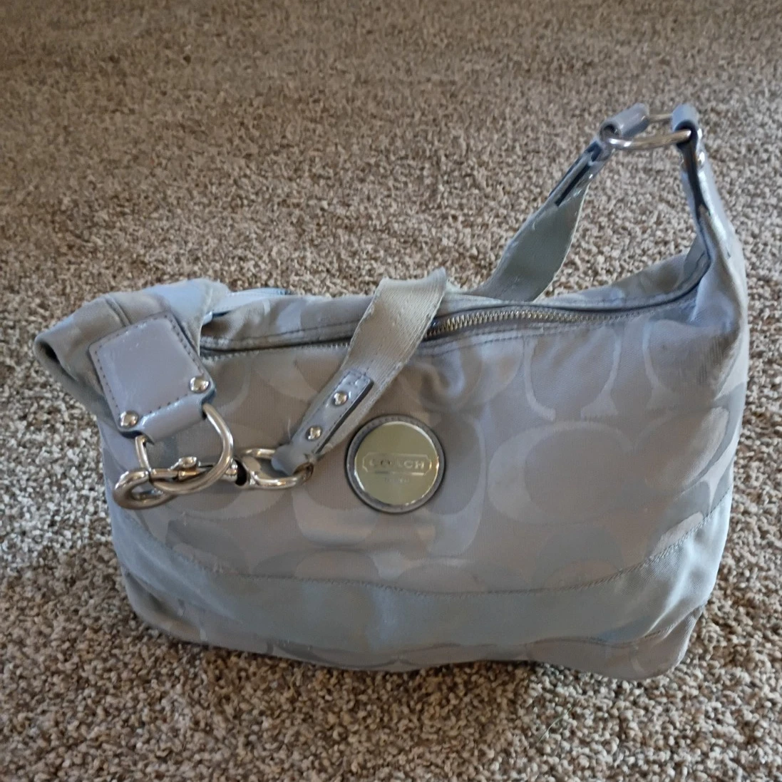 Coach Shoulder Bag Gray Bags & Handbags for Women for sale | eBay