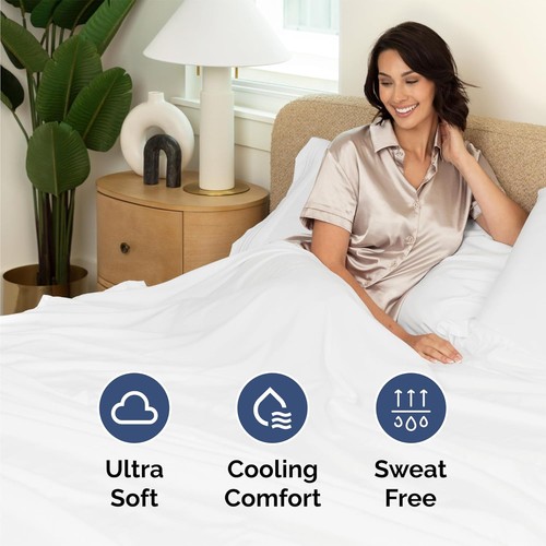 Queen Size 4 Piece Sheet Set - Comfy Breathable & Cooling  - Picture 4 of 8