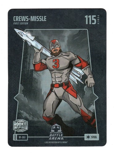 2025 Bo Jackson Battle Arena Update BATTLE FOIL STEEL #BF-263 CREWS-MISSLE Crews